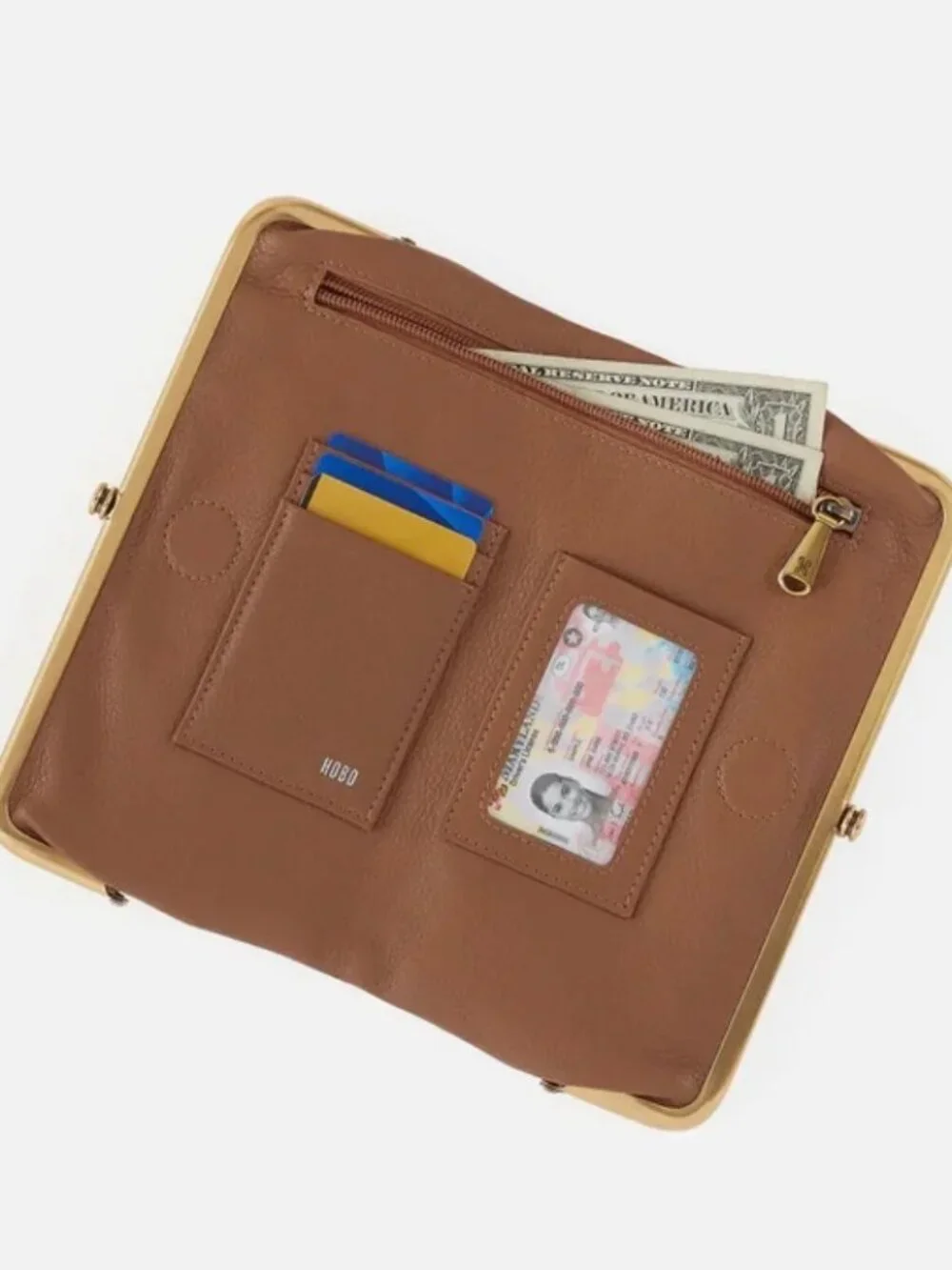 HOBO $178 Lauren Clutch Wallet Timber Brown NWT!